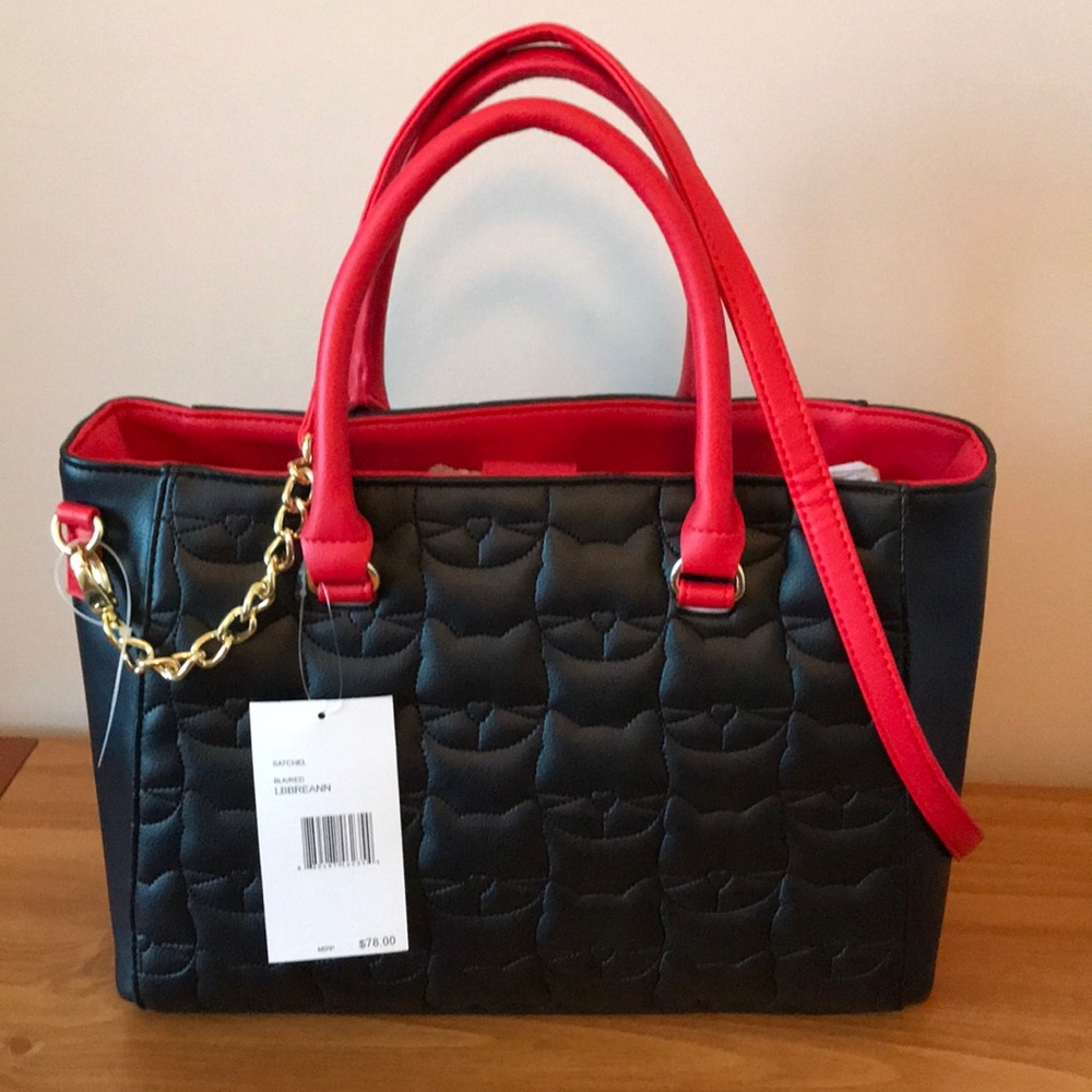 BETSEY JOHNSON SATCHEL/CROSSBODY CATS 78.00 NWT - Picture 3 of 7